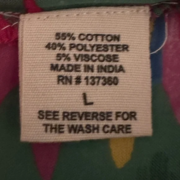 Violet Sky Vintage 80s 90s‎ super bright tropical floral blouse. Size L. NWT - Picture 11 of 12